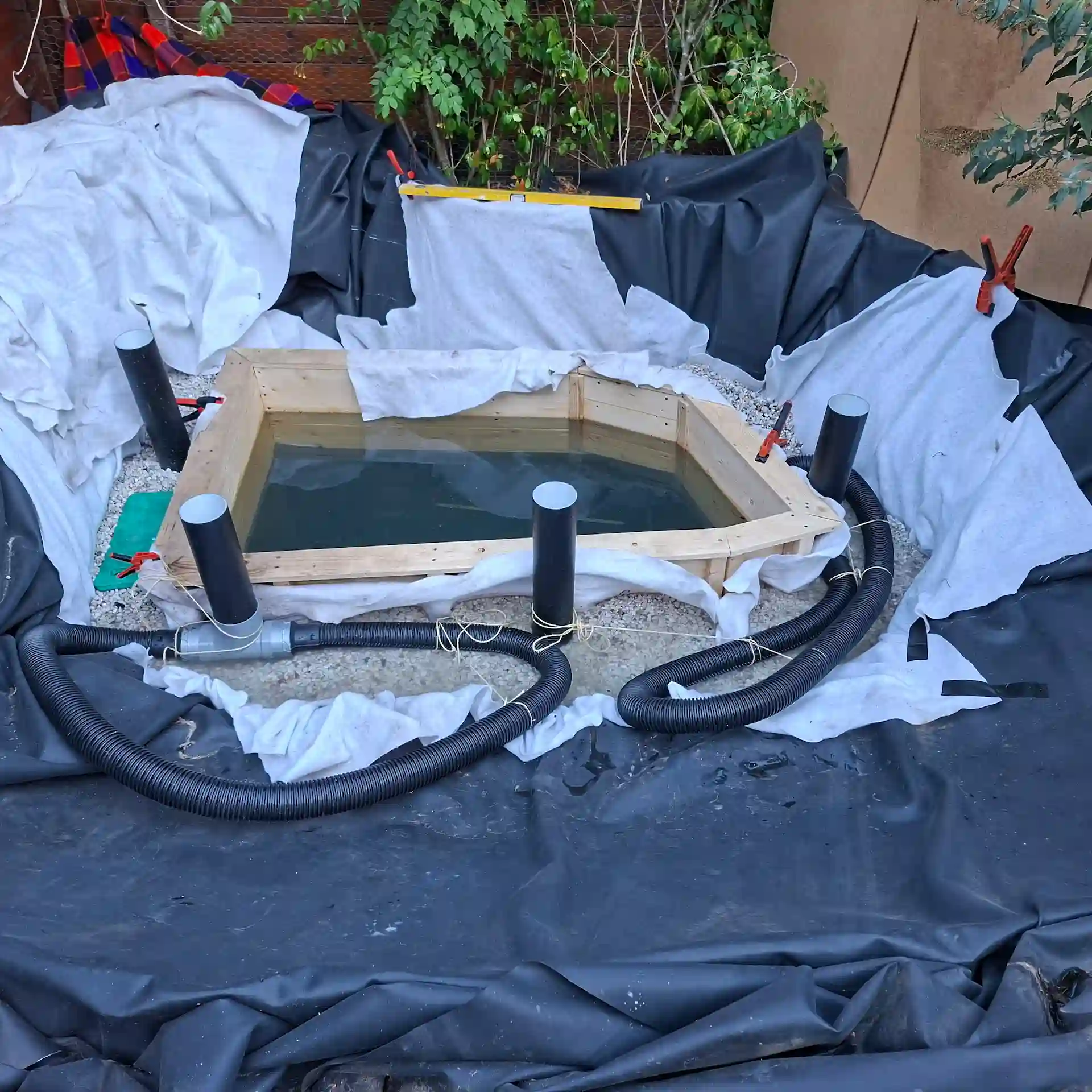 Drainage slangen op diverse dieptes